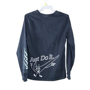 Vintage Nike Just Do It Long Sleeve Graphic Sweatshirt Black Mens Size L